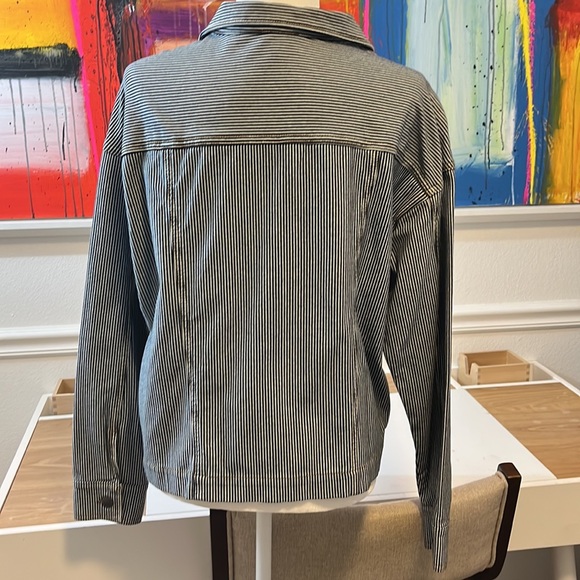 NWOT splendid denim striped jacket - Picture 8 of 10